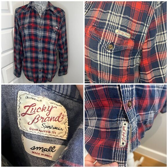 Lucky Brand Flannel Women’s Small S - Picture 1 of 10